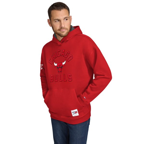 Tommy Jeans Chicago Bulls Red Stylish Sebastian Pullover Hoodie