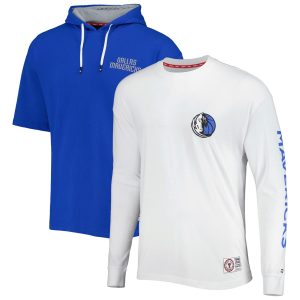 Tommy Jeans Dallas Mavericks Blue/White Matthew 2 In Unique 1 T Shirt & Hoodie Combo Set