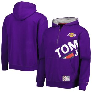 Tommy Jeans Elegant Los Angeles Lakers Purple Bernard Half Zip Hoodie