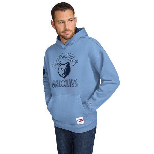 Tommy Jeans Memphis Grizzlies Light Blue Sebastian Pullover Hoodie Gorgeous