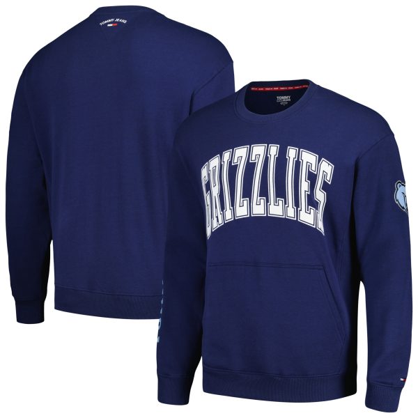 Tommy Jeans Memphis Elegant Grizzlies Navy Henry Pullover Sweatshirt