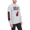 Tommy Jeans Gorgeous Miami Heat Heather Gray Hayes Crew Neck Pullover Sweatshirt
