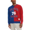 Tommy Jeans Philadelphia 76ers Red/Royal Elegant Keith Split Pullover Sweatshirt