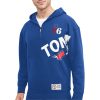 Tommy Jeans Trendy Philadelphia 76ers Royal Bernard Half Zip Hoodie