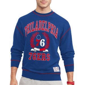Tommy Jeans Philadelphia 76ers Royal Peter French Terry Pullover Unique Sweatshirt
