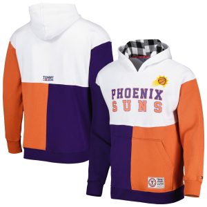 Tommy Jeans Phoenix Suns White/Purple Andrew Split Pullover Hoodie Eye - catching