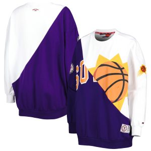 Tommy Jeans Phoenix Suns Women's Elegant Purple/White Ariel Pullover Sweatshirt