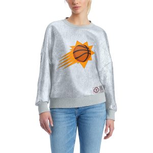 Tommy Jeans Phoenix Suns Women's Silver Tracy Unique Pullover Sweatshirt