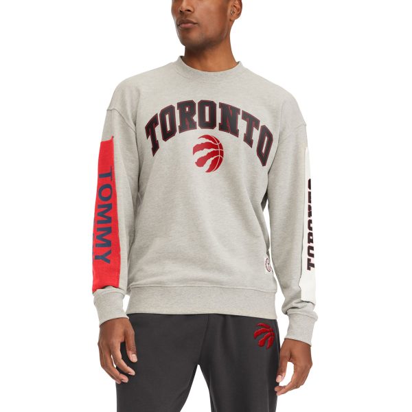Tommy Jeans Toronto Raptors Gray James Patch Elegant Pullover Sweatshirt