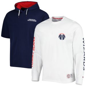 Tommy Jeans Washington Wizards Navy/White Matthew 2 In 1 T Shirt & Hoodie Combo Chic Set