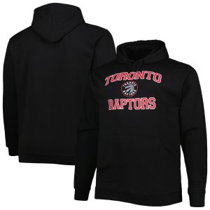 Toronto Raptors Black Big & Tall Heart & Soul Eye - catching Pullover Hoodie