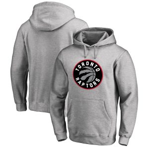 Toronto Raptors Unique Heather Gray Primary Logo Pullover Hoodie