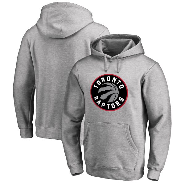 Toronto Raptors Unique Heather Gray Primary Logo Pullover Hoodie