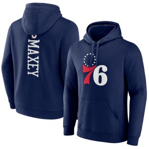 Tyrese Maxey Philadelphia 76ers Navy Playmaker Pullover Hoodie Elegant