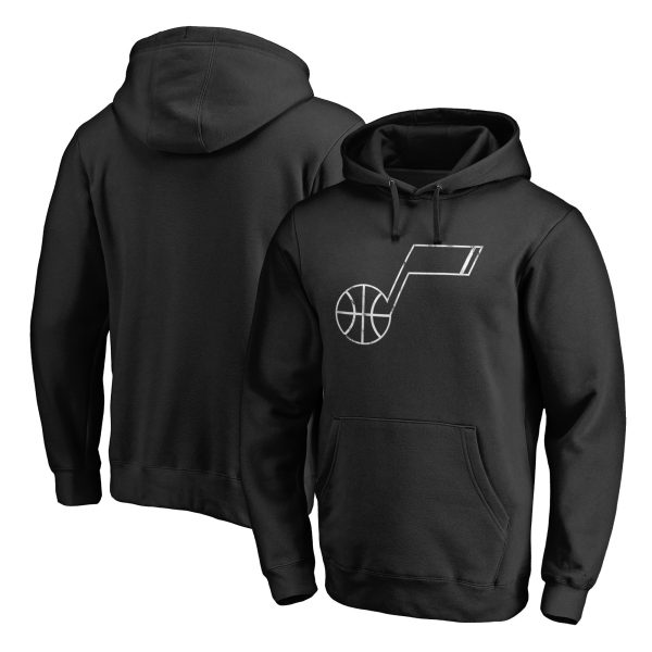 Utah Jazz Black Marble Logo Pullover Hoodie Fabulous