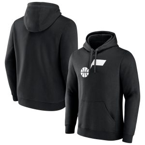 Utah Jazz Black Primary Stylish Logo Pullover Hoodie