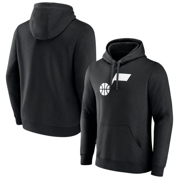 Utah Jazz Black Primary Stylish Logo Pullover Hoodie