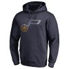 Utah Jazz Navy Gradient Logo Chic Pullover Hoodie