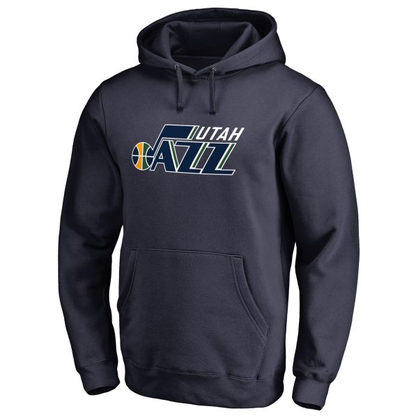 Utah Jazz Navy Primary Logo Eye - catching Pullover Hoodie