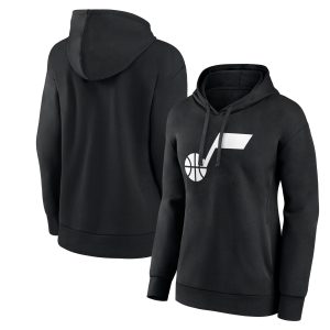 Utah Jazz Women's Black Primary Logo Pullover Hoodie Stylish