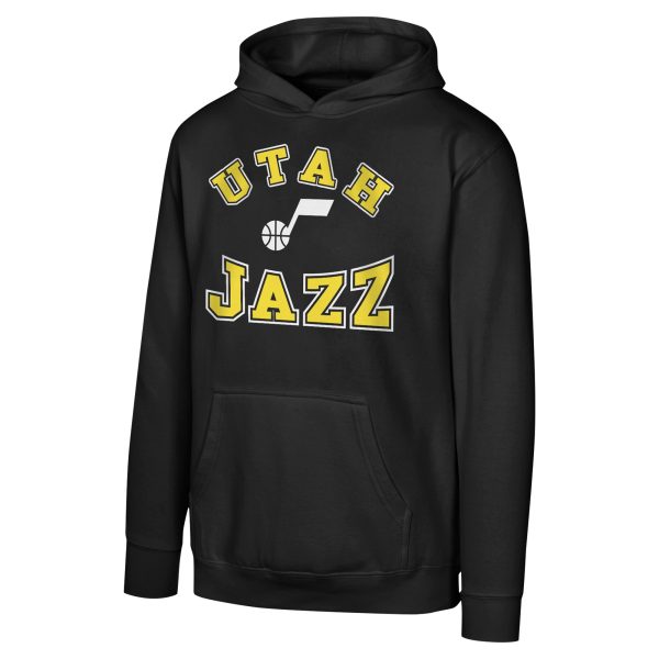Utah Jazz Youth Black Trendy Home Town Pullover Fleece Hoodie