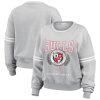 WEAR by Erin Andrews Chicago Bulls Women's Heather Gray French Terry Pullover Unique Sweatshirt