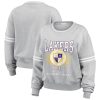 WEAR Unique by Erin Andrews Los Angeles Lakers Women's Heather Gray French Terry Pullover Sweatshirt