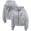 WEAR by Erin Andrews San Antonio Spurs Women's Heather Premium Gray Speckled Radiator Full Zip Hoodie