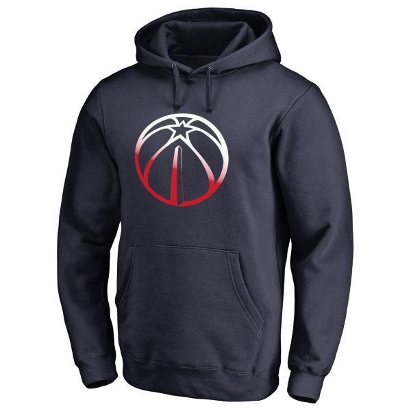 Washington Wizards Navy Gradient Logo Pullover Hoodie Premium