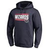 Washington Wizards Navy Onside Trendy Stripe Pullover Hoodie